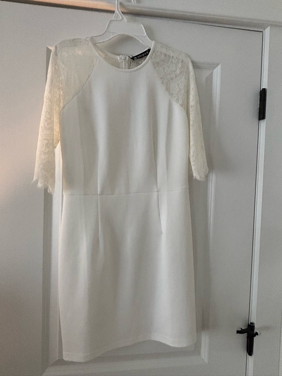 Allegra K Dresses & Skirts - Allegra K Ivory Lace 3/4 Sleeve Dress